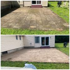 Vinyl Siding Cleaning and Rear Paver Patio Cleaning in East Greenwich, RI 1