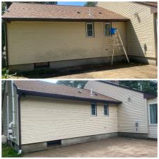 Vinyl Siding Cleaning and Rear Paver Patio Cleaning in East Greenwich, RI 3