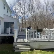 Vinyl Siding Composite Deck 1