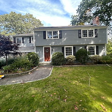 Critical house washing in Barrington RI in preparation for paint Image