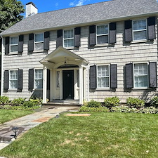 Quick Turn Around House Washing In Preparation For Paint In Providence Rhode Island  Image